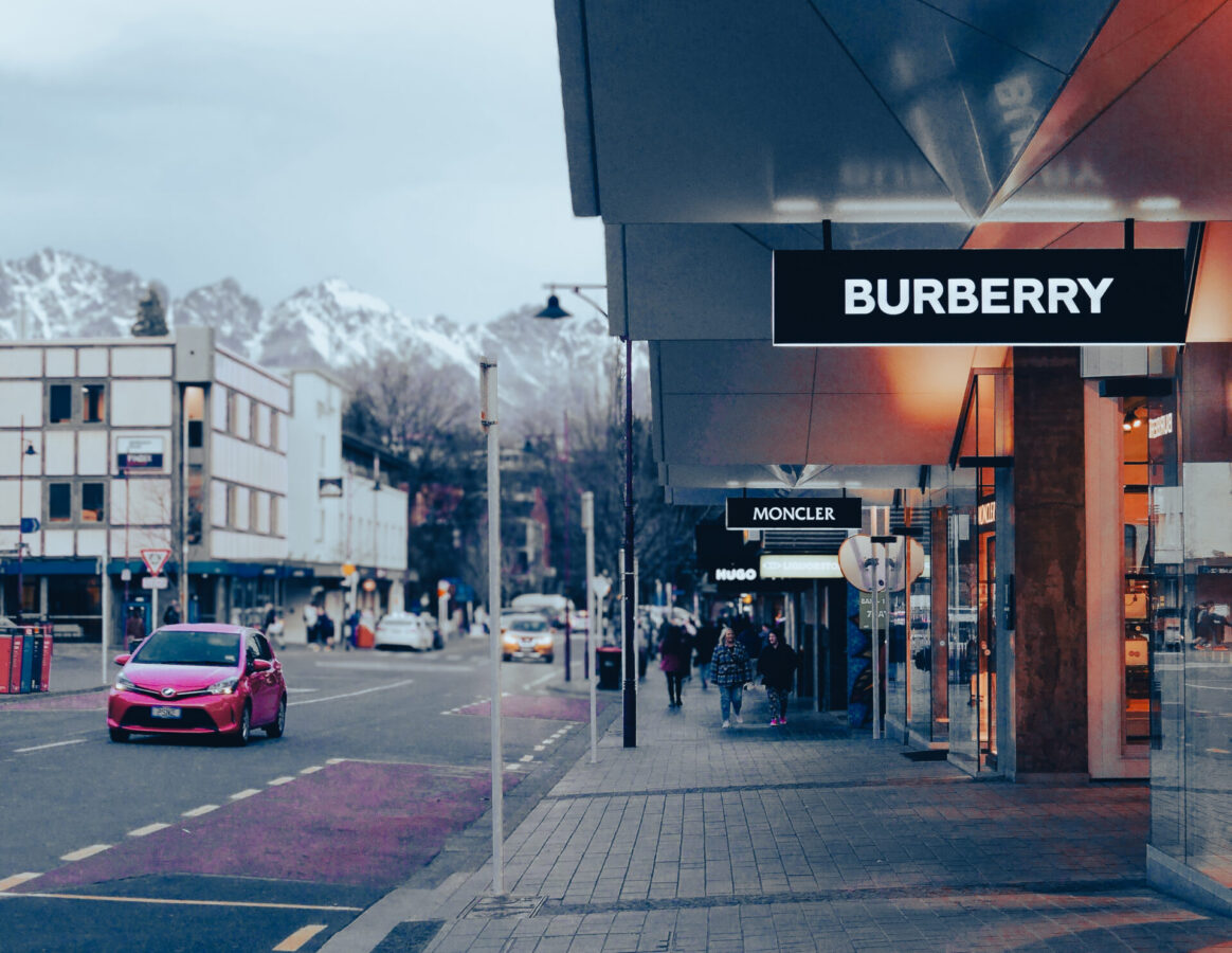 Some clothing stores in downtown Queenstown, NZ. 