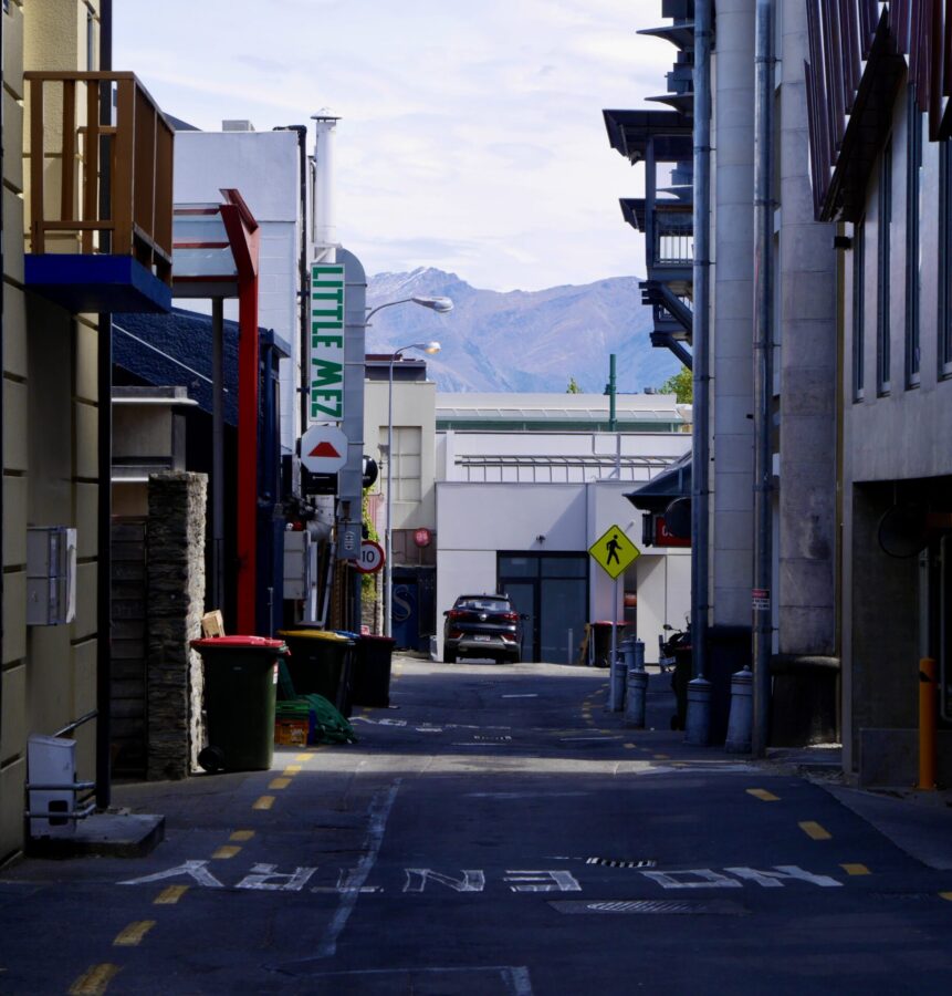 An alleyway in Queenstown, NZ.