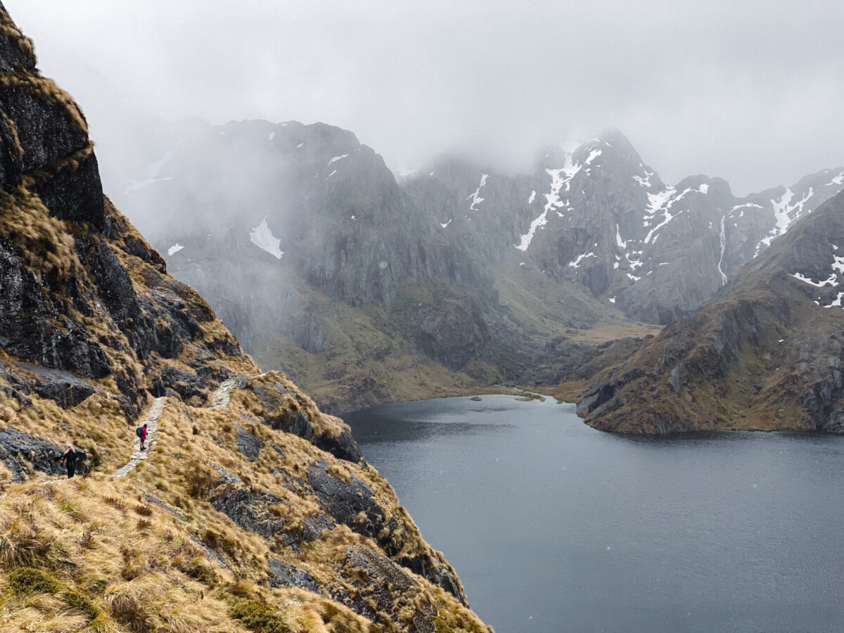 Lake Harris during the fall alongside the Routeburn Track in New Zealand.