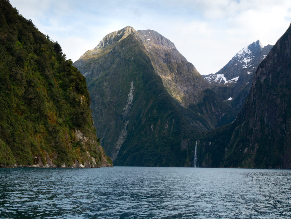 A view from inside Milford Sound.