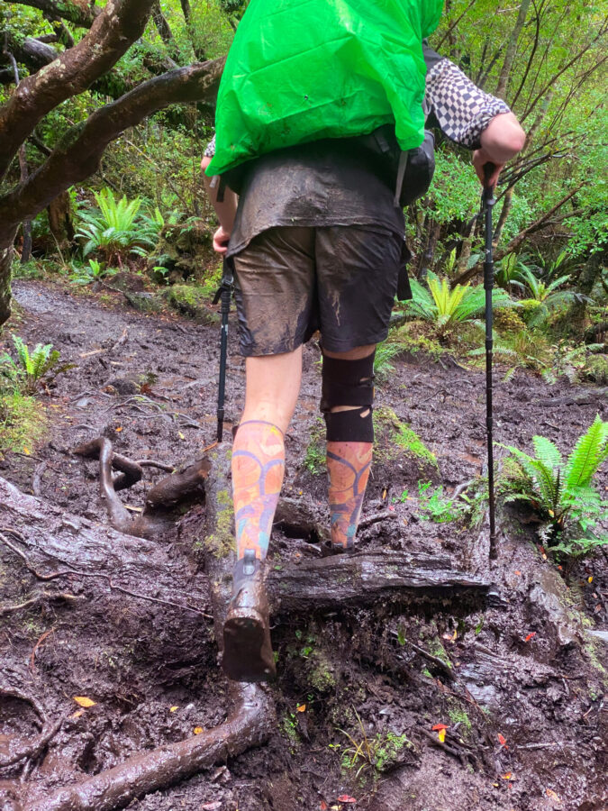 A mudder hiker on the Rakiura Track - Stewart Island, NZ.