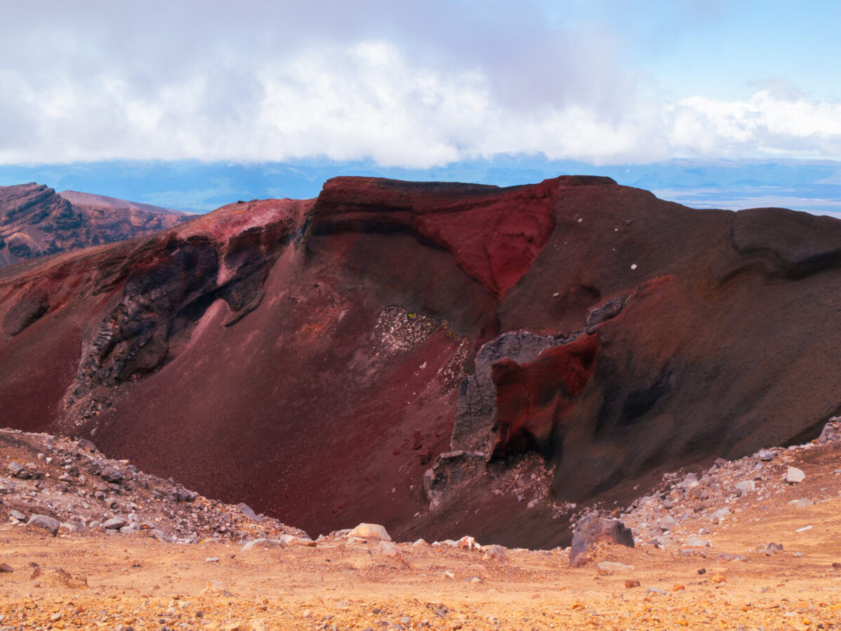 The Red Crater on New Zealand's Tongariro Northern Circuit in Tongariro National Park.