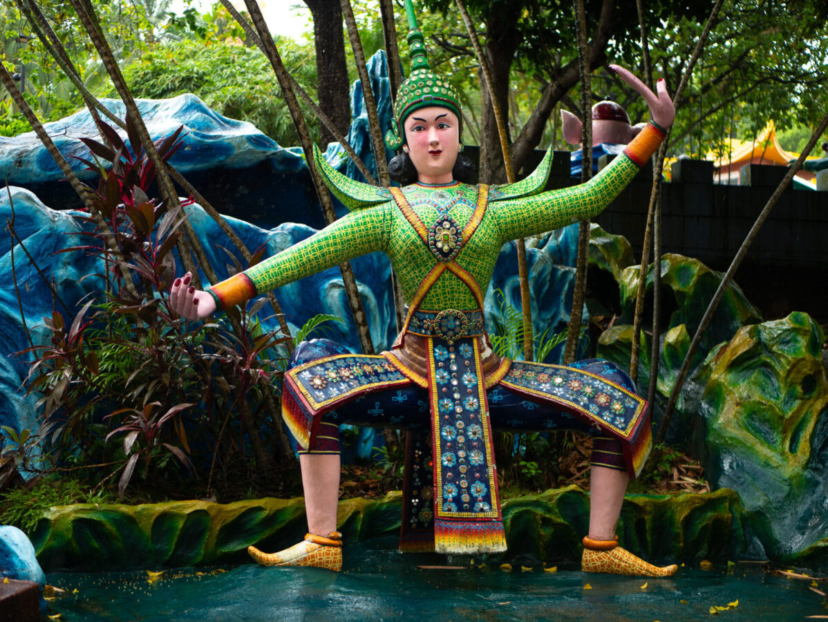 An art statue at Haw Par Villa in Singapore. 