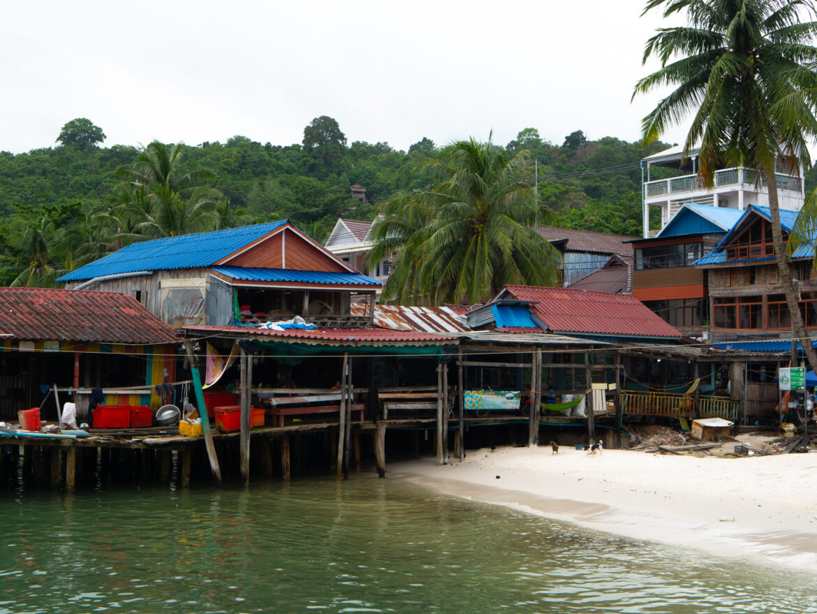 A pier off of Koh Touch Beach on Koh Rong, Cambodia.