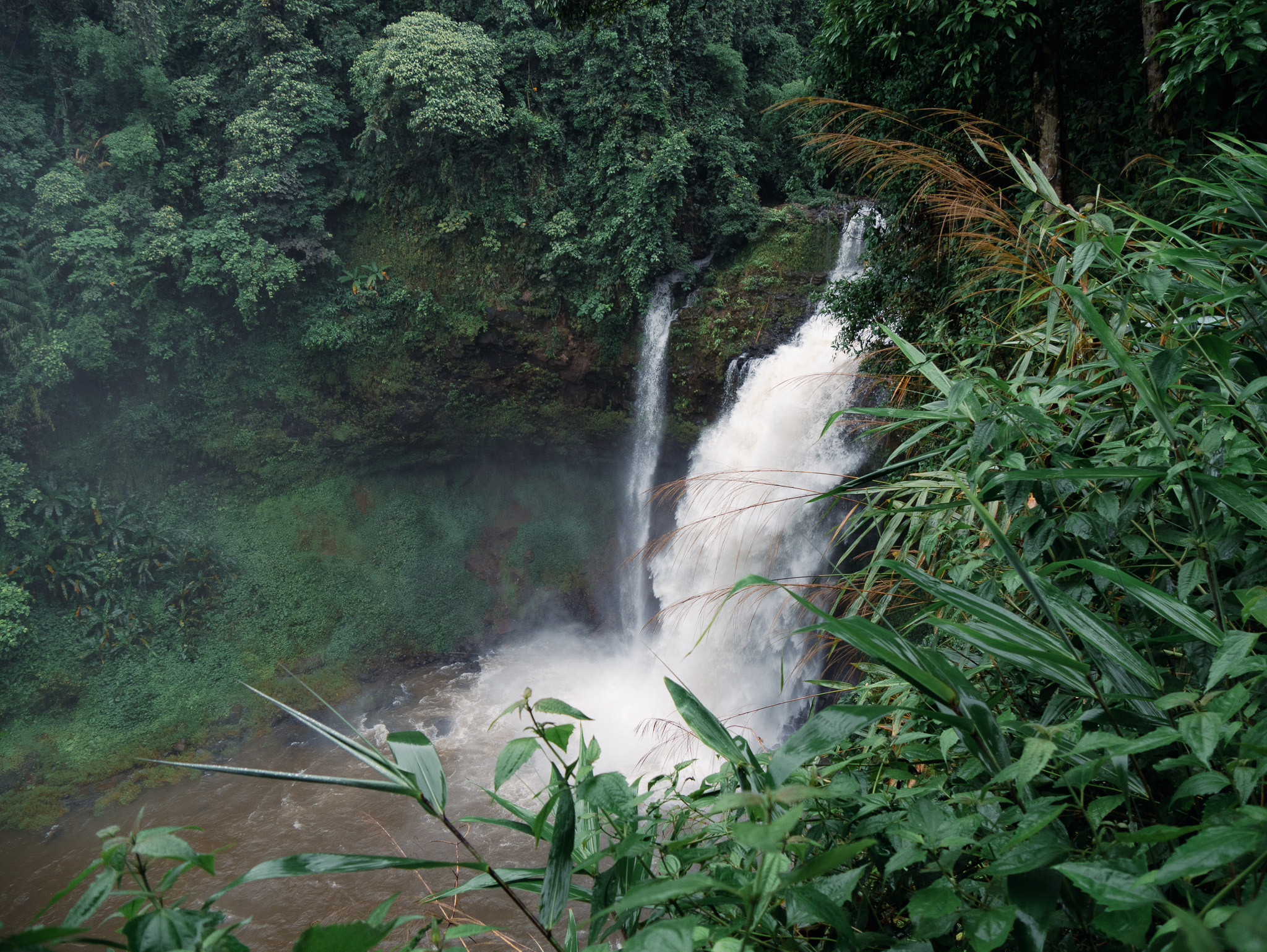 The Tad E Tu waterfall on the Bolaven Plateau Loop in southern Laos.